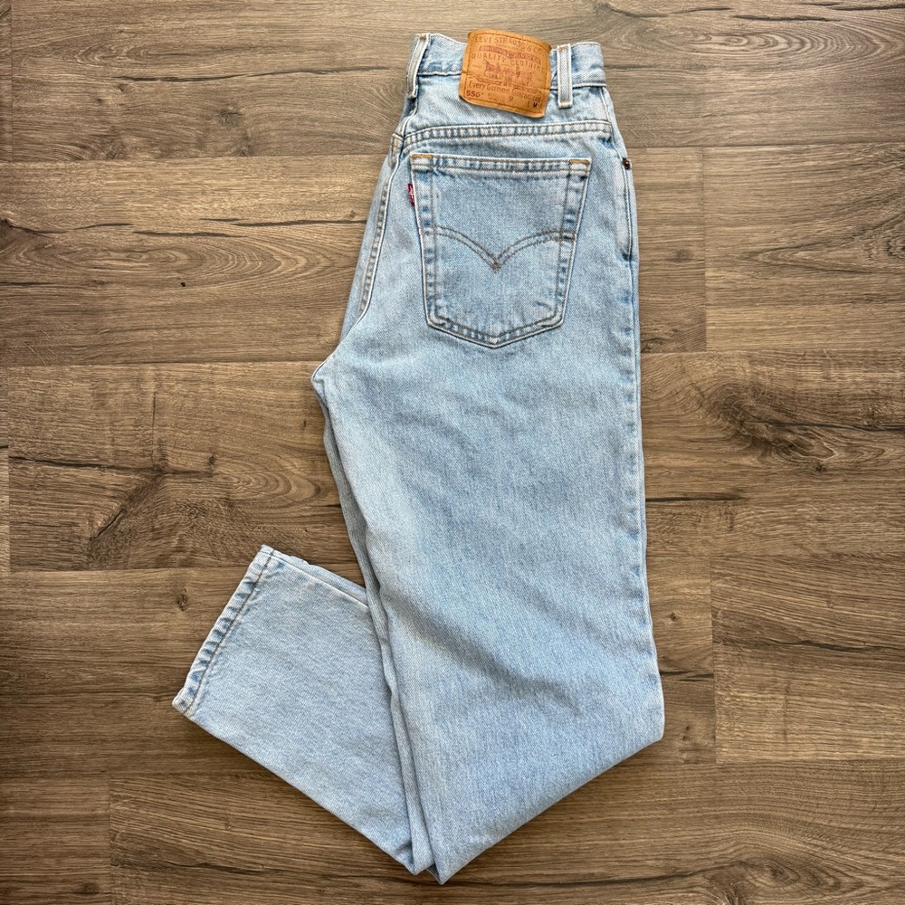 Vintage Levis 550 Light Denim Relaxed Fit High Rise Jeans size 6 Women VTG Y2K